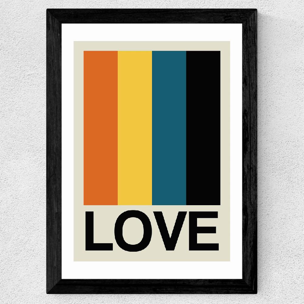 East End Prints Retro Stripe LOVE Sundaze
