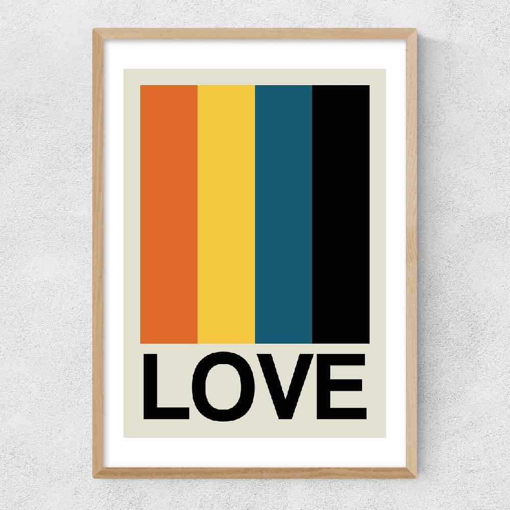 East End Prints Retro Stripe LOVE Sundaze
