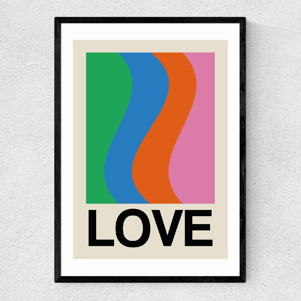 east end prints Retro Stripe LOVE Wave Gala
