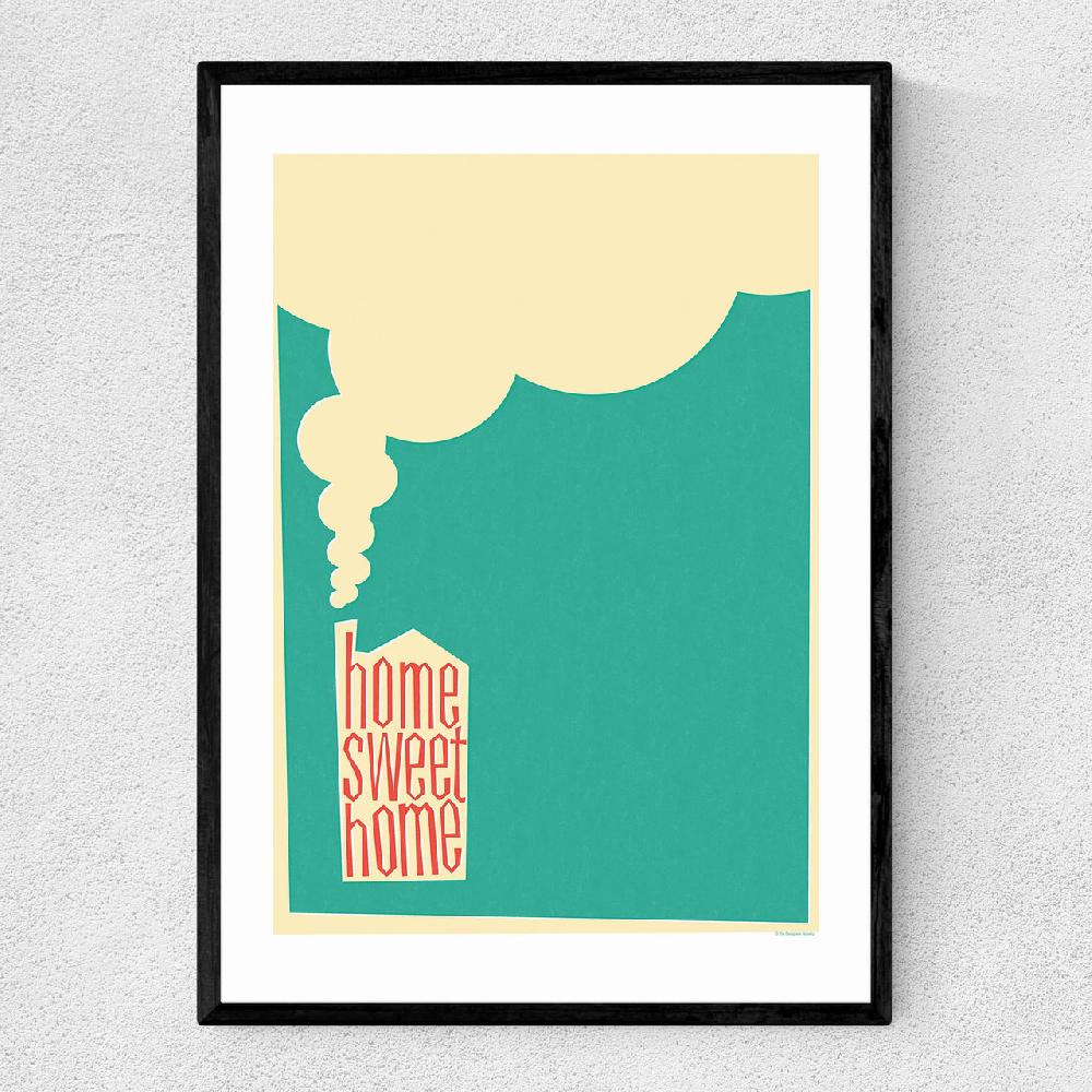 east end prints Retro Style Home Sweet Home