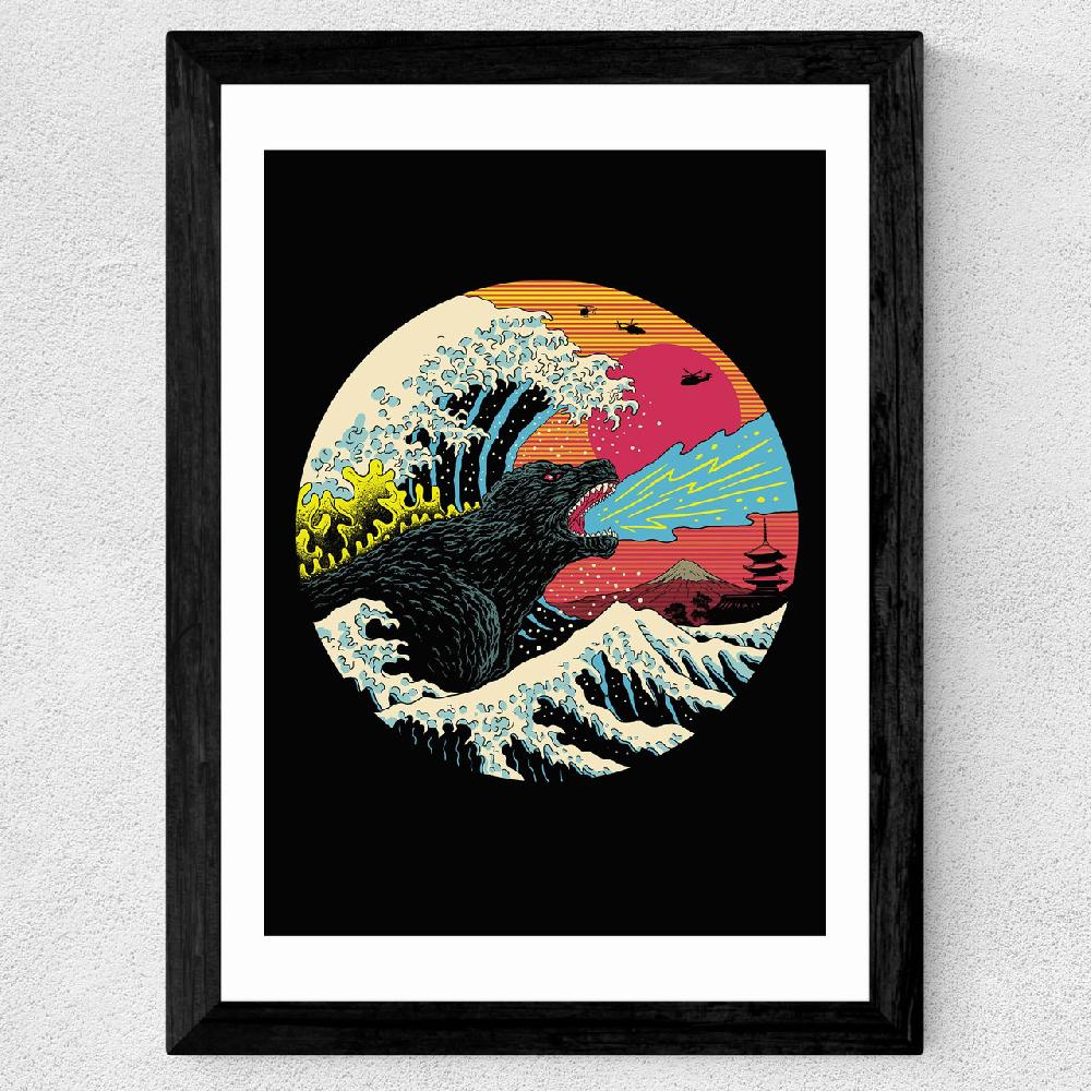 East End Prints Retro Wave Kaiju