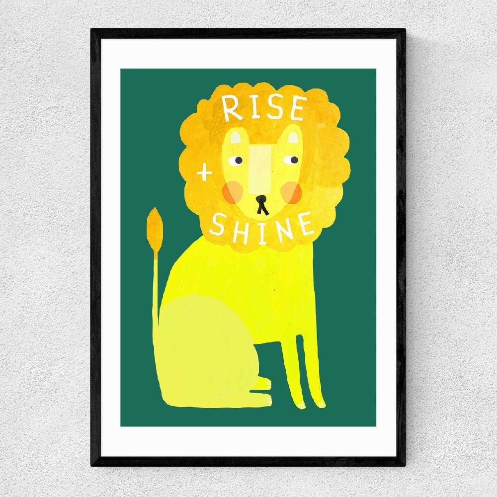 east end prints Rise and Shine Lion