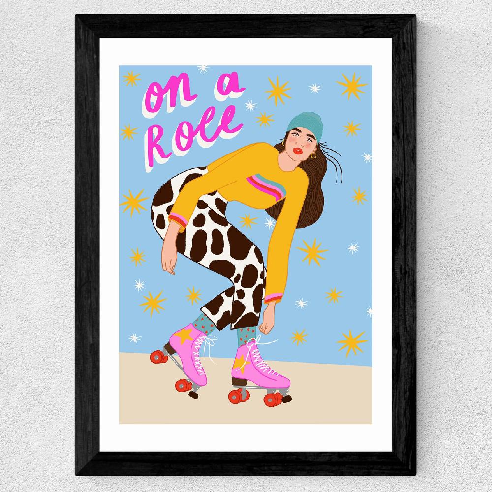 East End Prints Rollerskating Woman