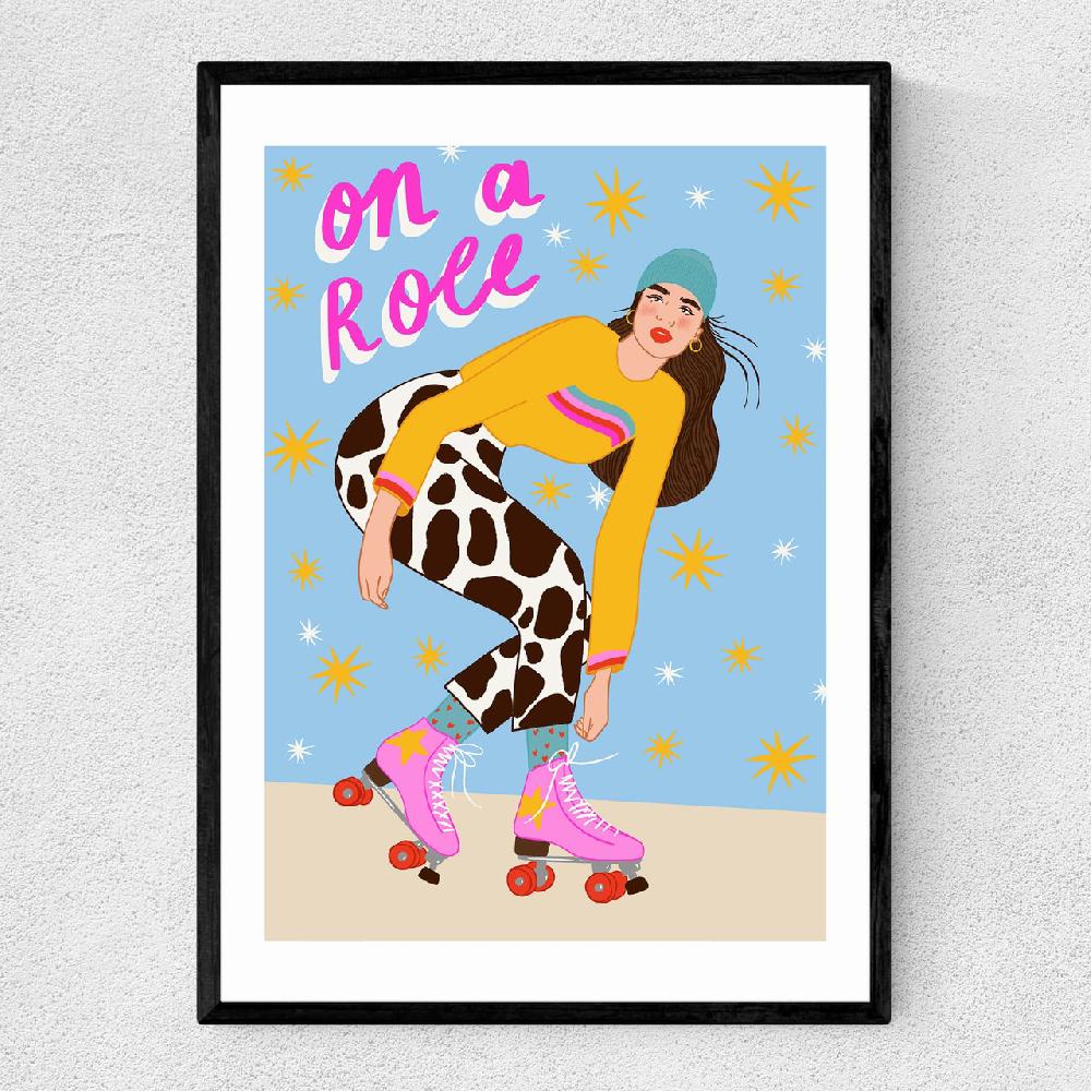 east end prints Rollerskating Woman