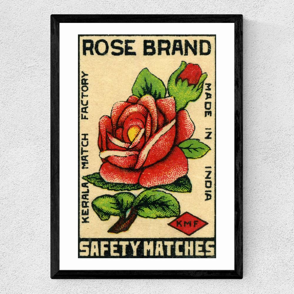 East End Prints Rose Brand Matchbox