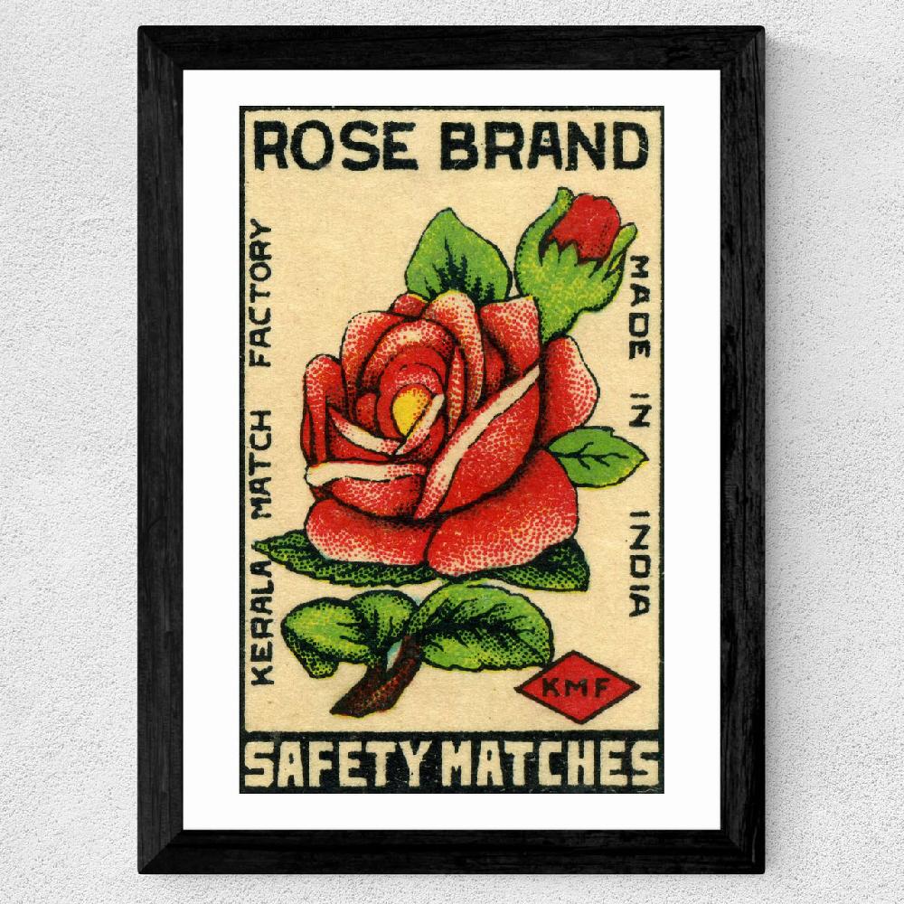 East End Prints Rose Brand Matchbox