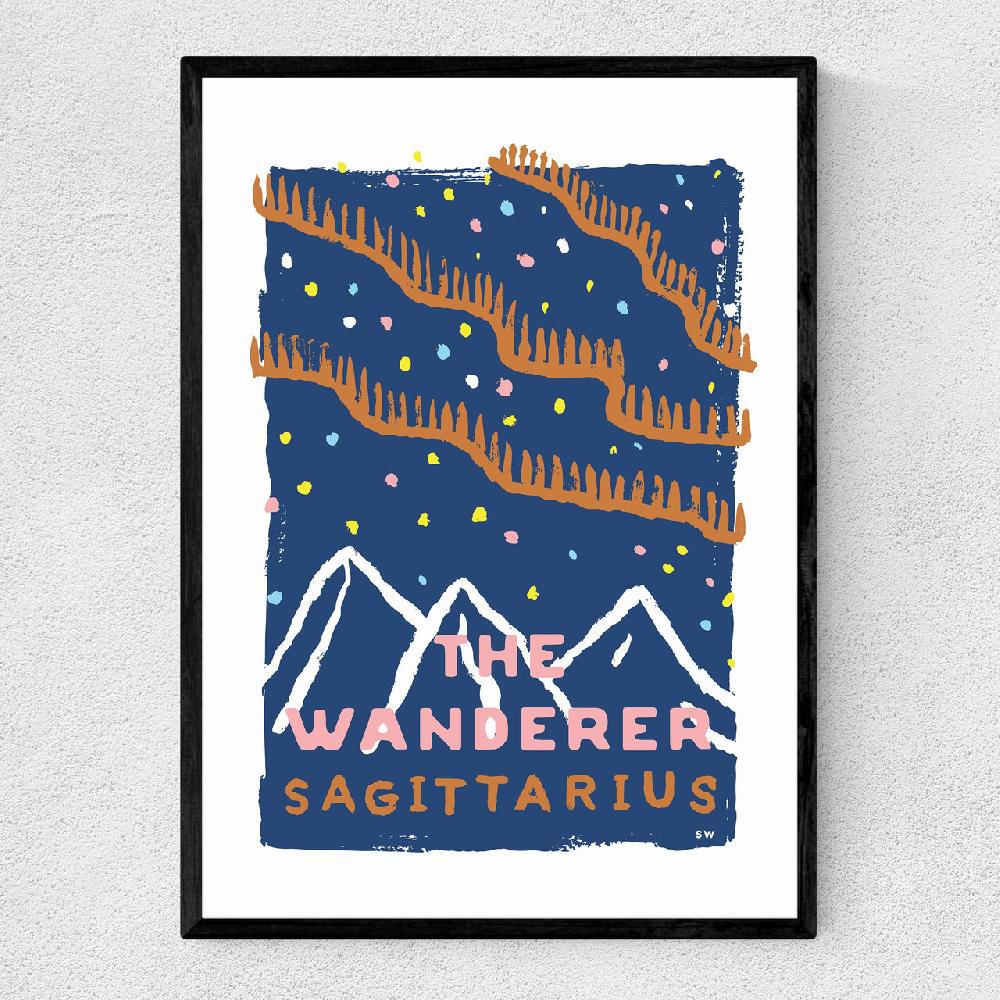 east end prints Sagittarius - The Wanderer