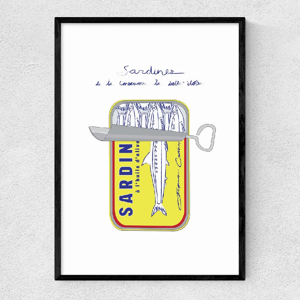 east end prints Sardines by Stephie Cardona