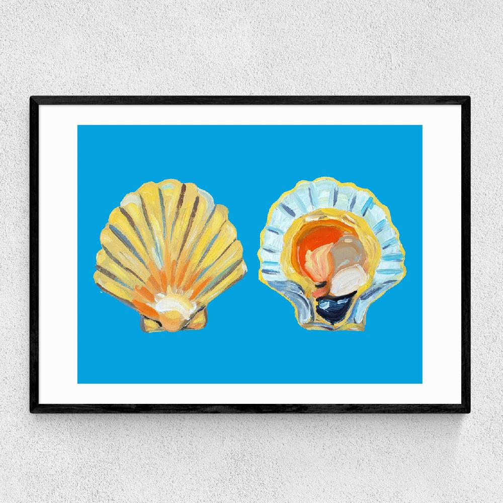 east end prints Scallops on Blue