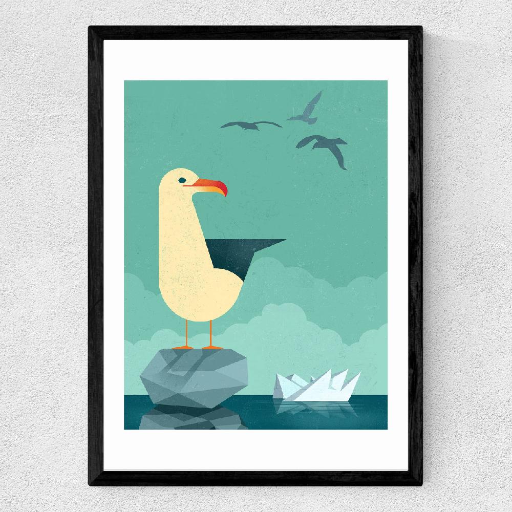 East End Prints Seagull By Dieter Braun