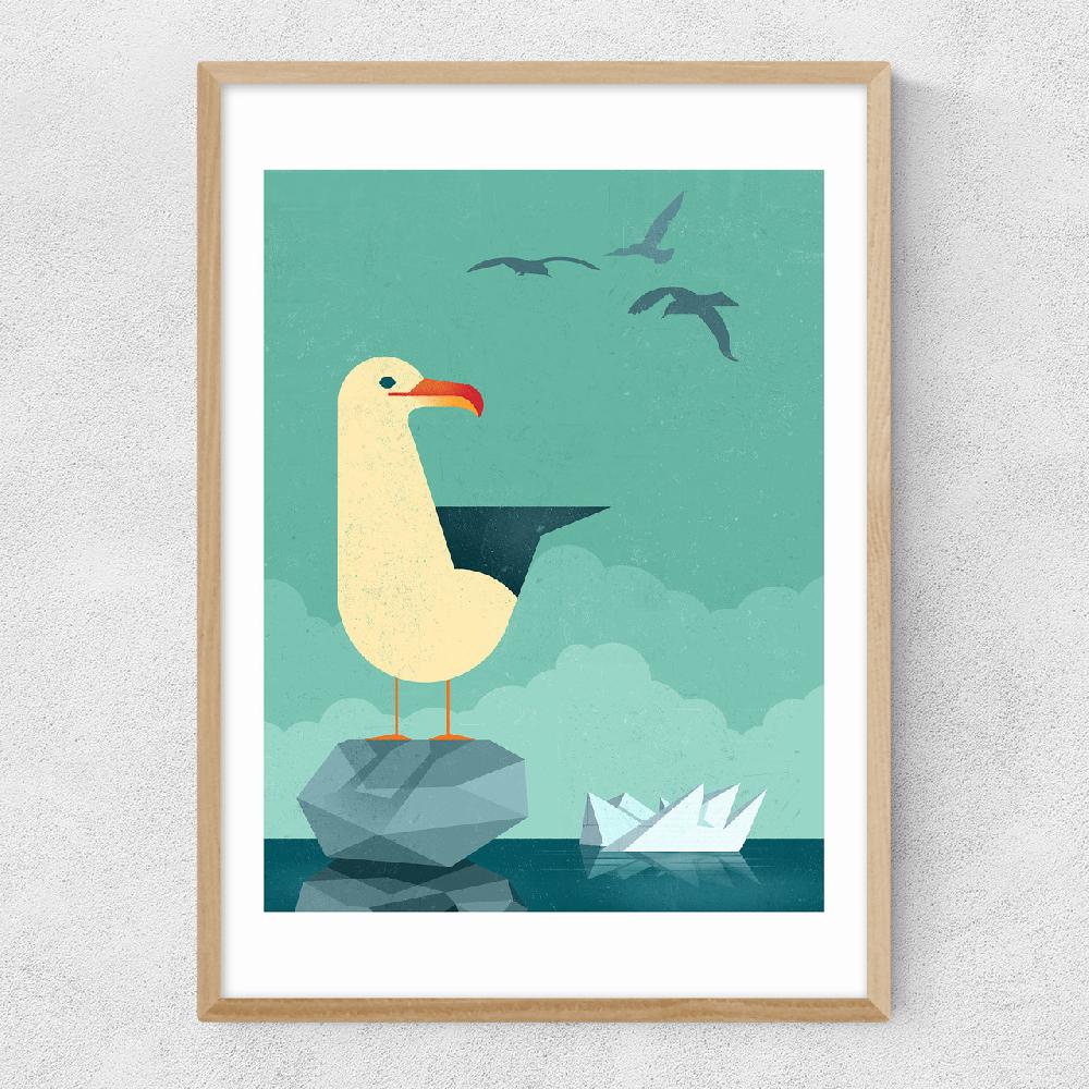 East End Prints Seagull By Dieter Braun