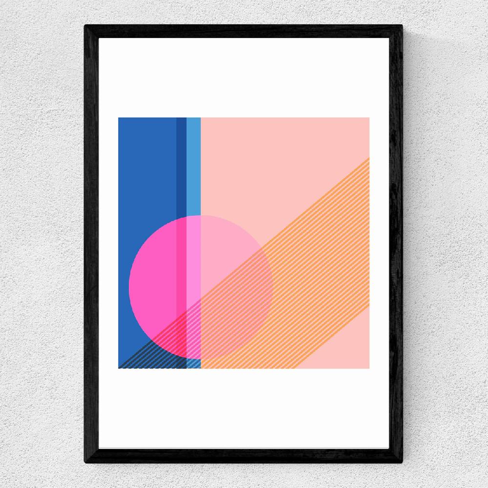 East End Prints Shapes In Pink And Blue