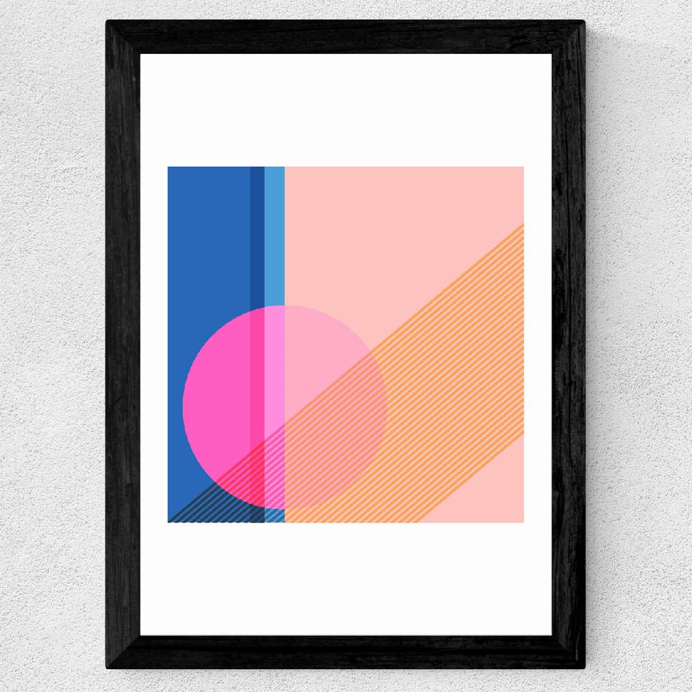 East End Prints Shapes In Pink And Blue