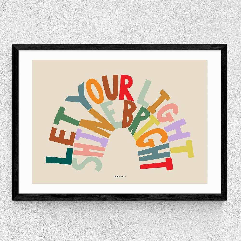 East End Prints Shine Bright Rainbow