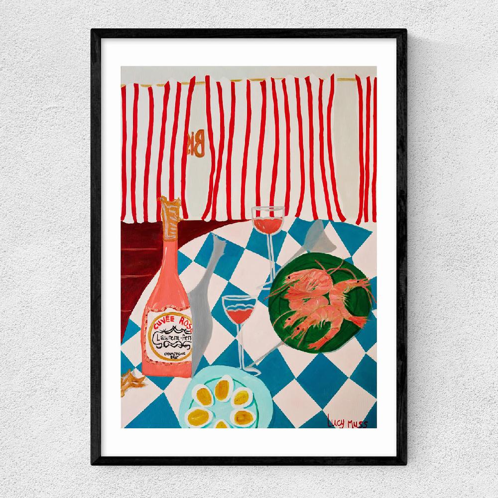 east end prints Shrimps And Champagne