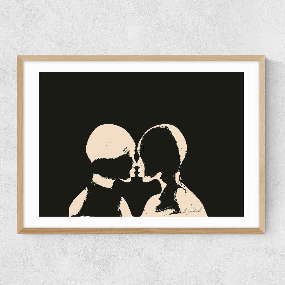 East End Prints Silhouette Lovers (Dark)