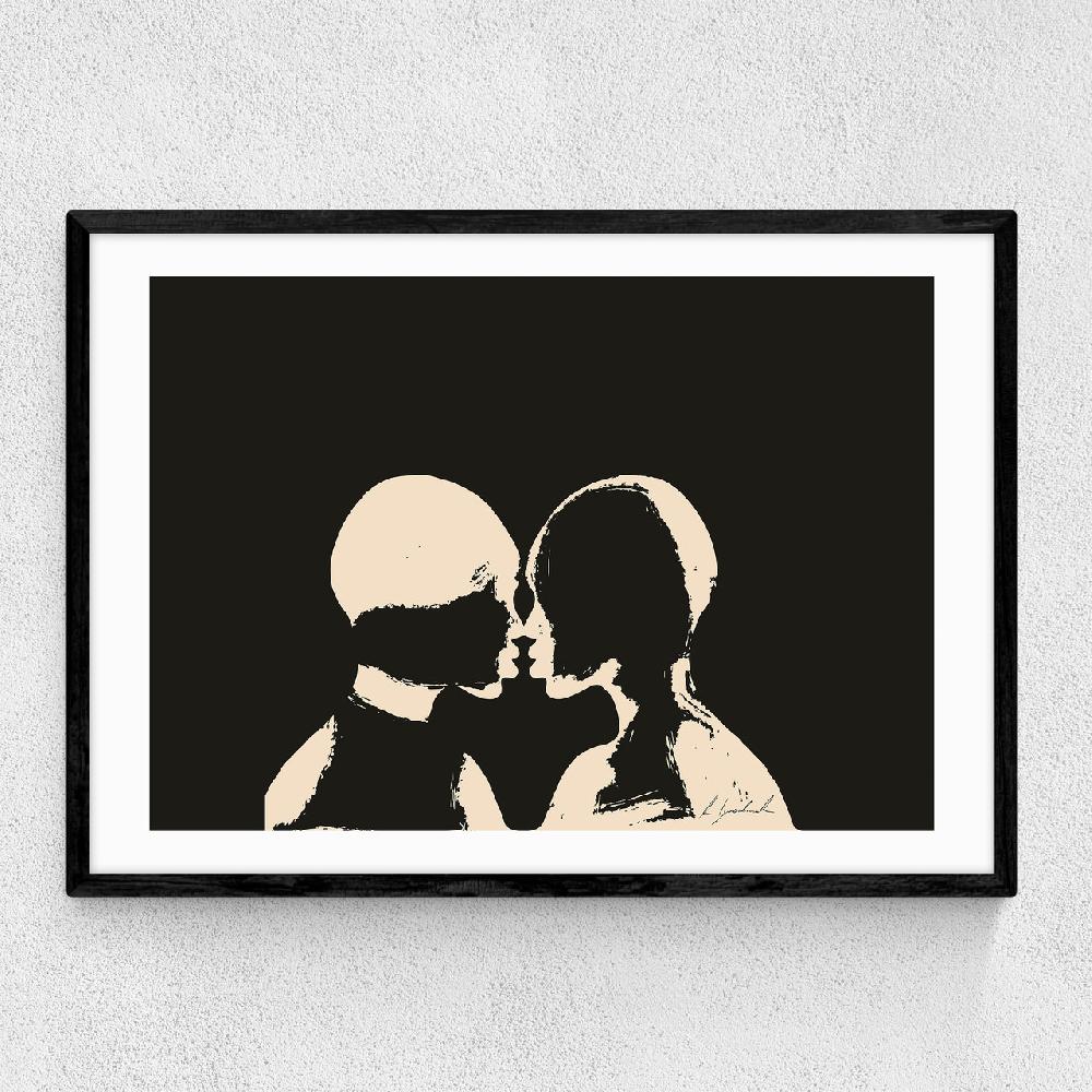 east end prints Silhouette Lovers (Dark)