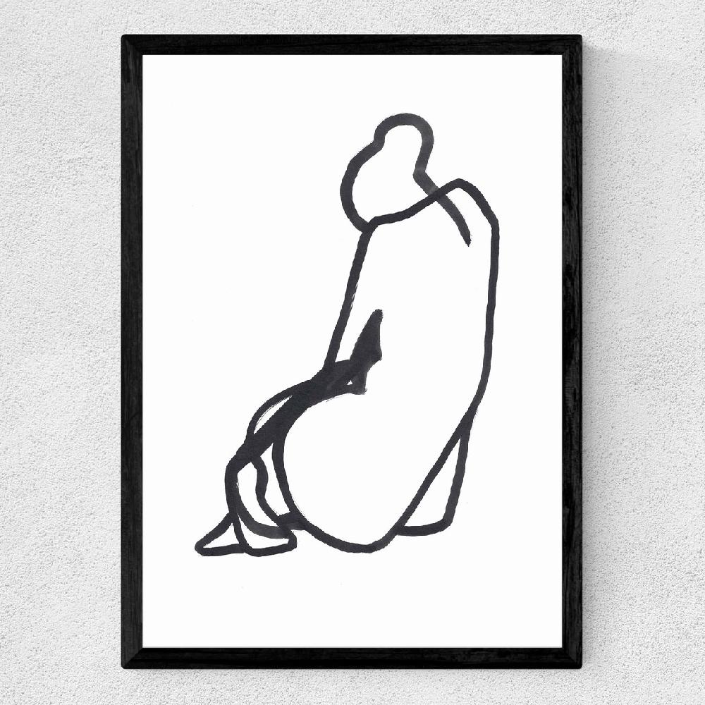East End Prints Sitting Woman V