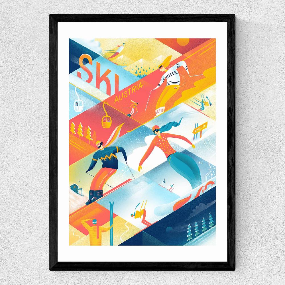 East End Prints Ski The Lines