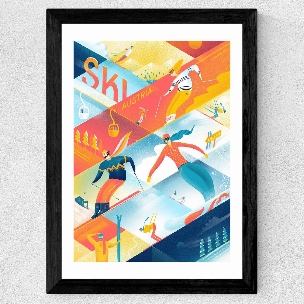 East End Prints Ski The Lines