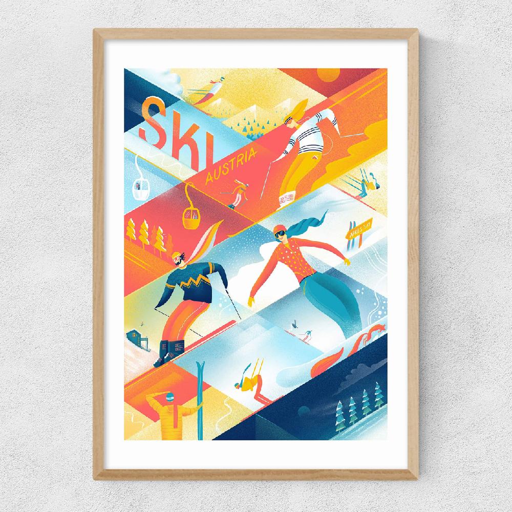 East End Prints Ski The Lines