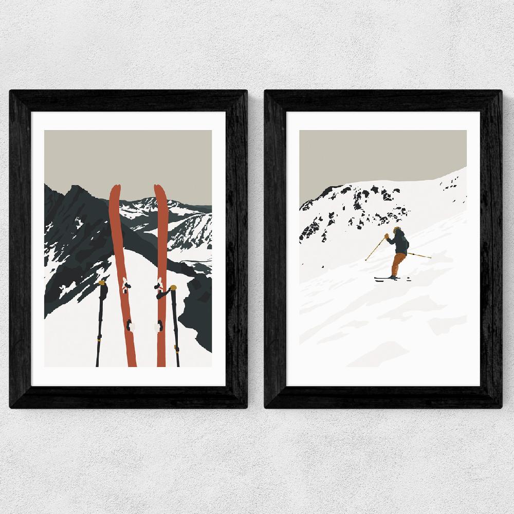 East End Prints Skiing Twin Set