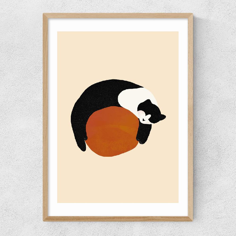 East End Prints Sleeping Cat