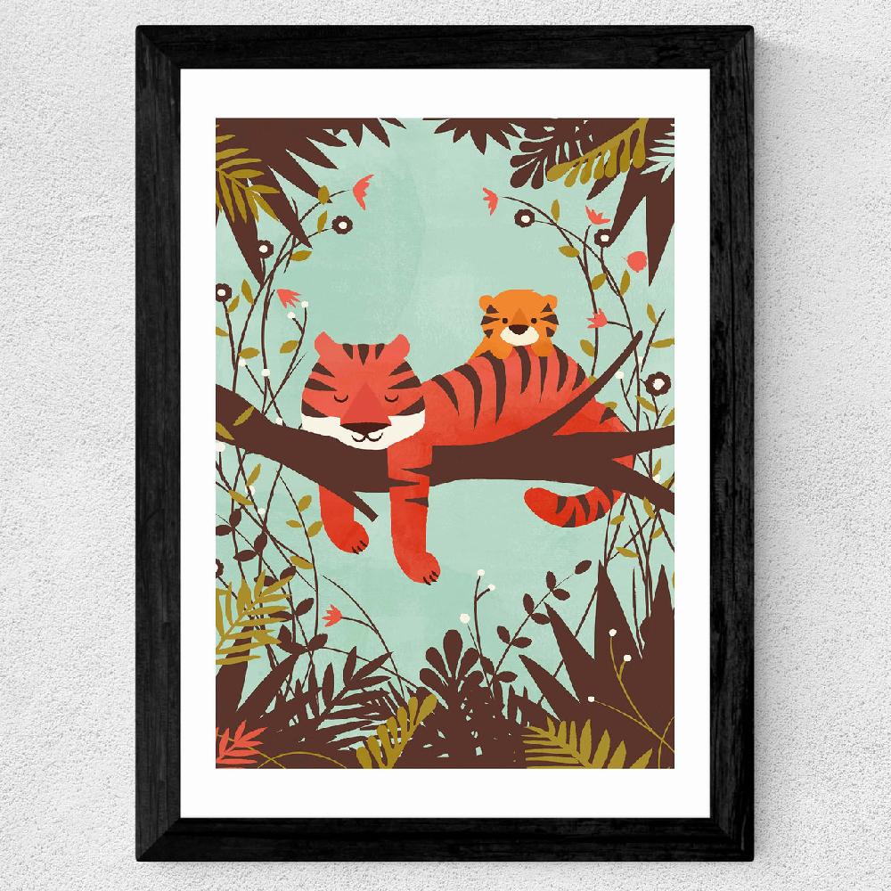 East End Prints Sleeping Tiger