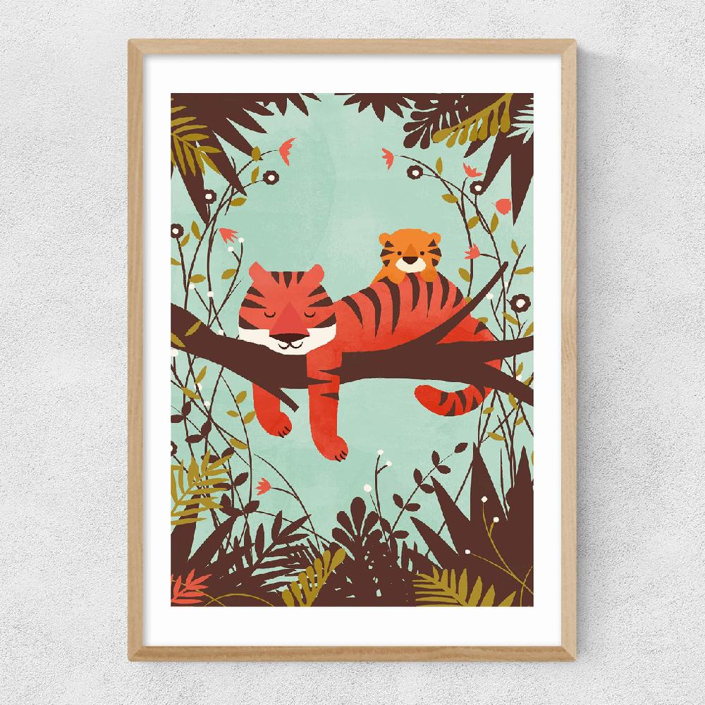 East End Prints Sleeping Tiger