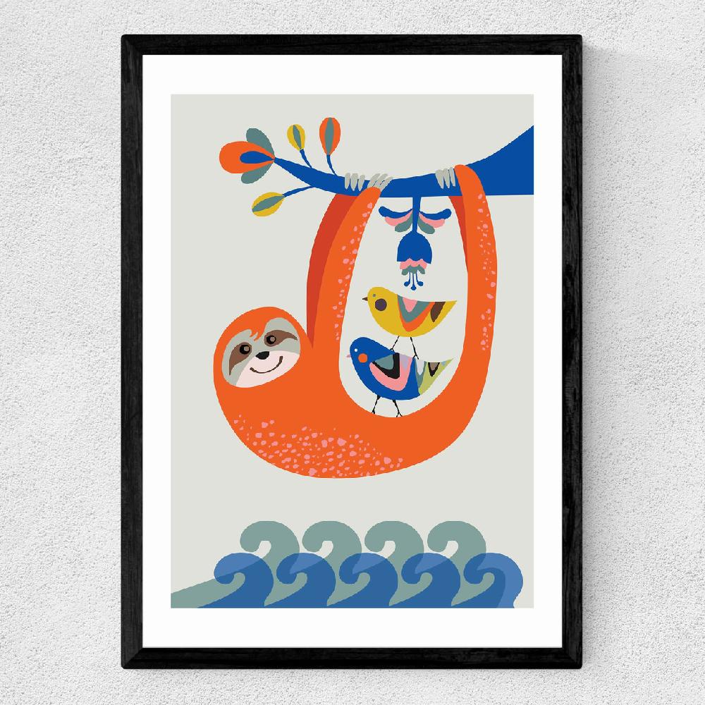 East End Prints Sloth By Rachel Lee