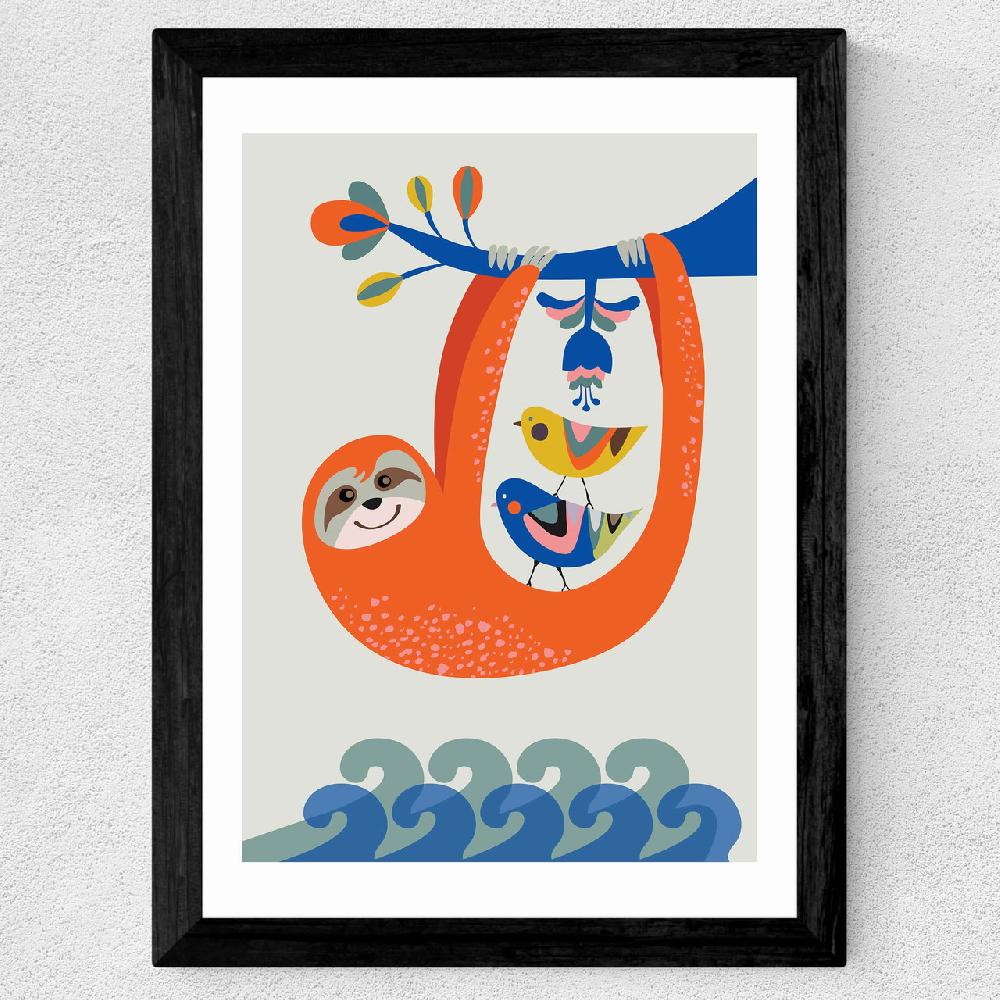 East End Prints Sloth By Rachel Lee