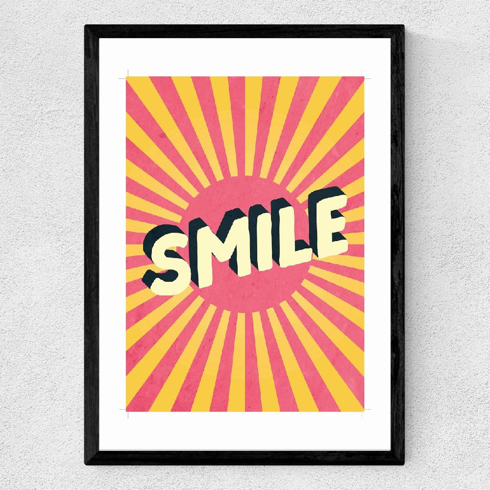 East End Prints Smile By Scribbler