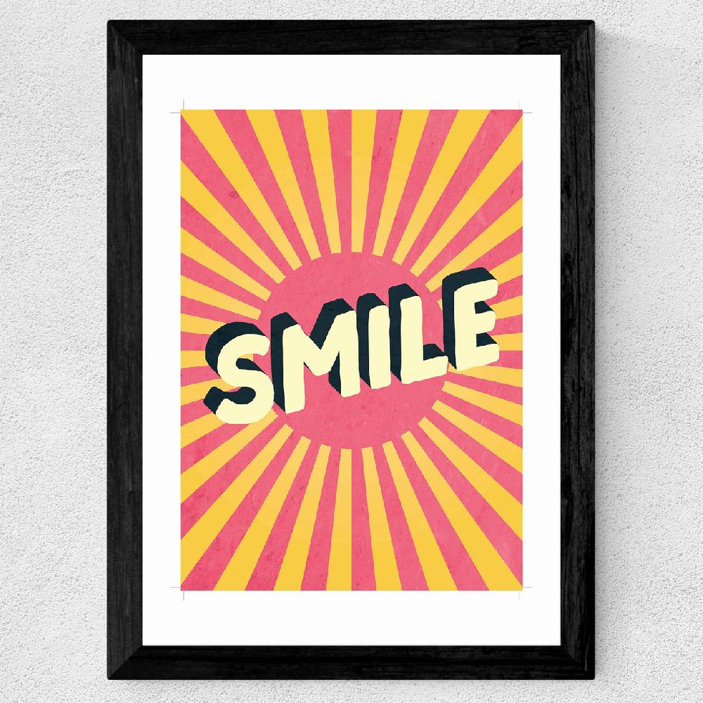 East End Prints Smile By Scribbler