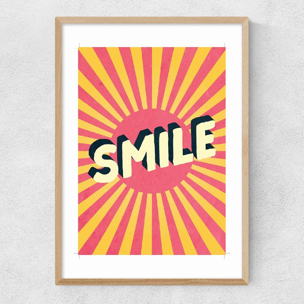 East End Prints Smile By Scribbler