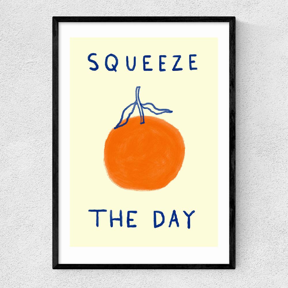 east end prints Squeeze The Day Orange