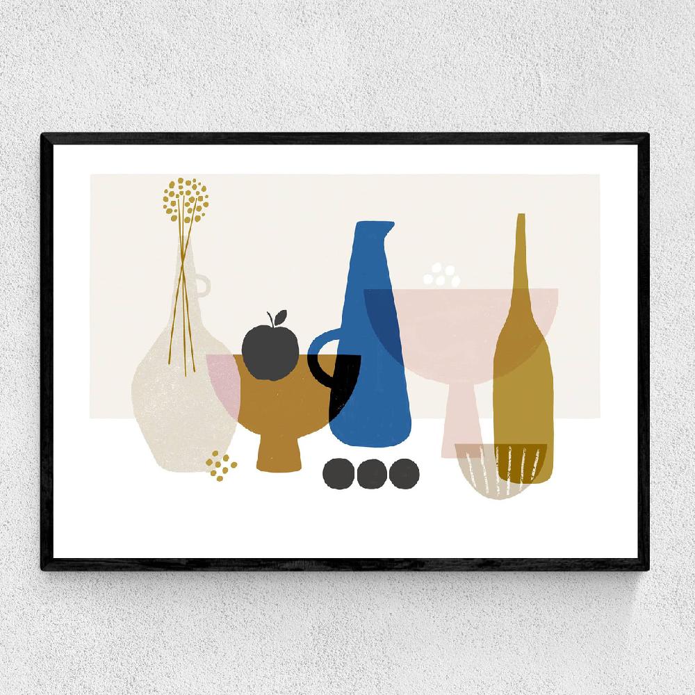 east end prints Still Life With Black Apple