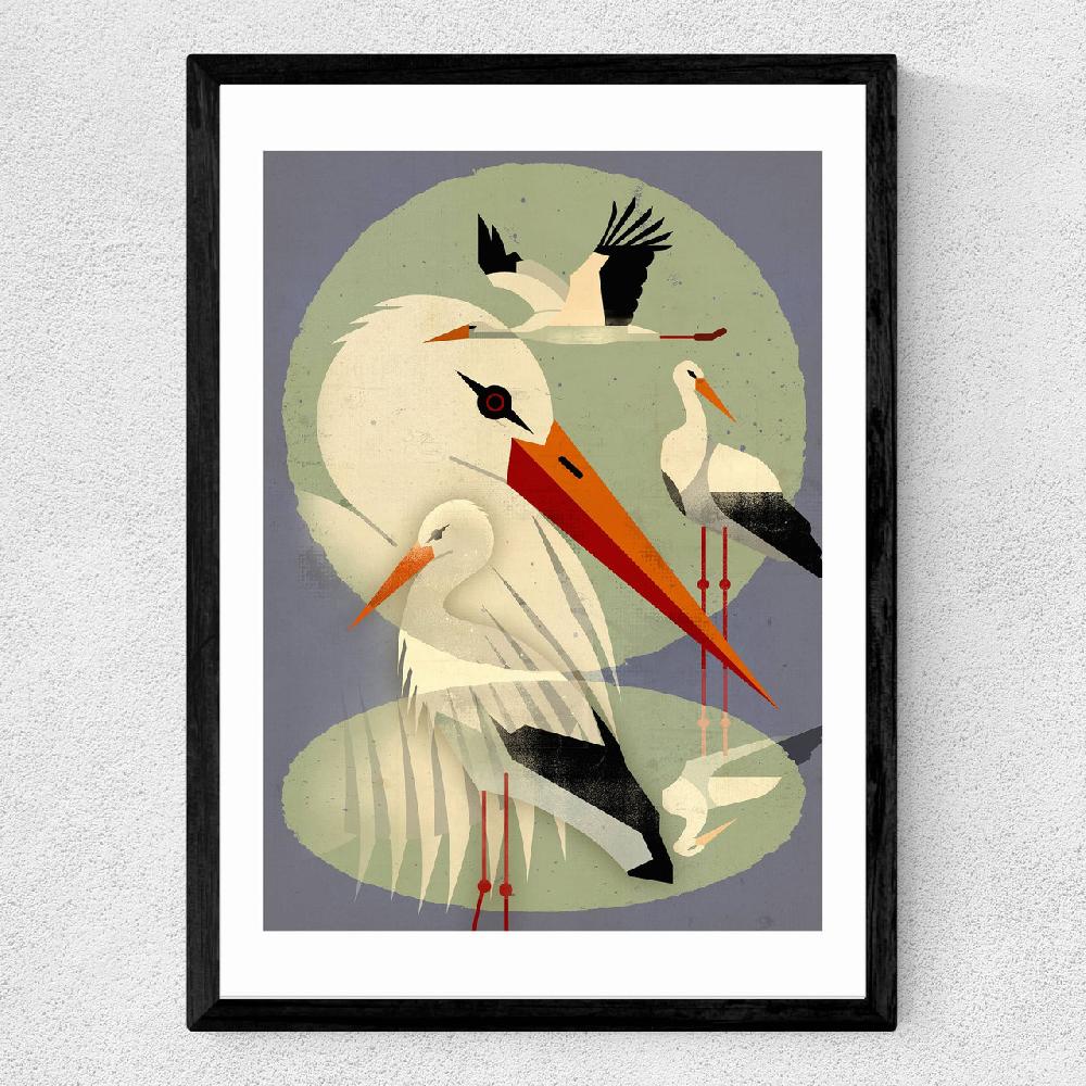 East End Prints Storks