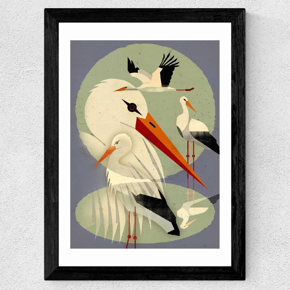 East End Prints Storks