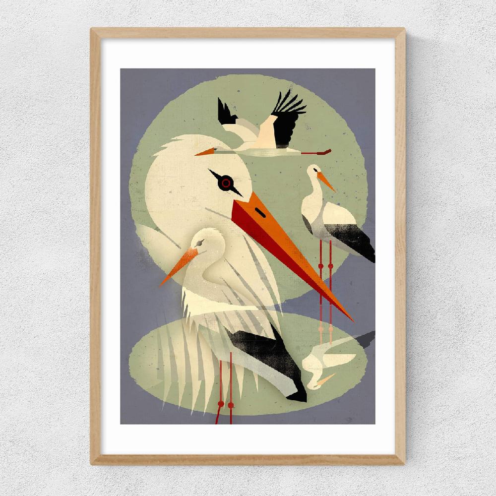 East End Prints Storks