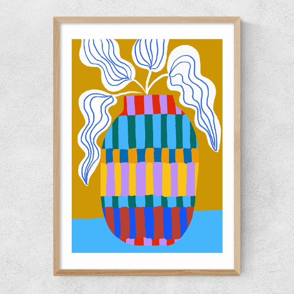 East End Prints Striped Pot