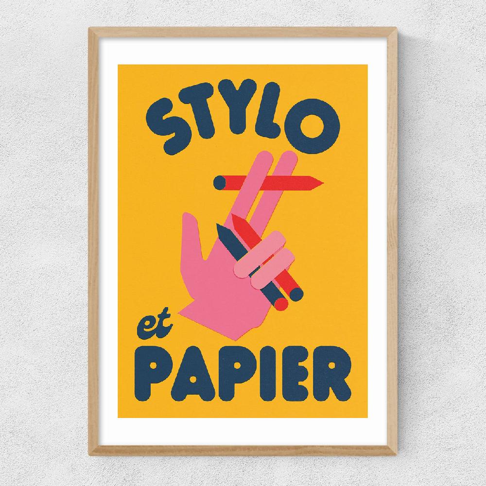 East End Prints Stylo Et Papier