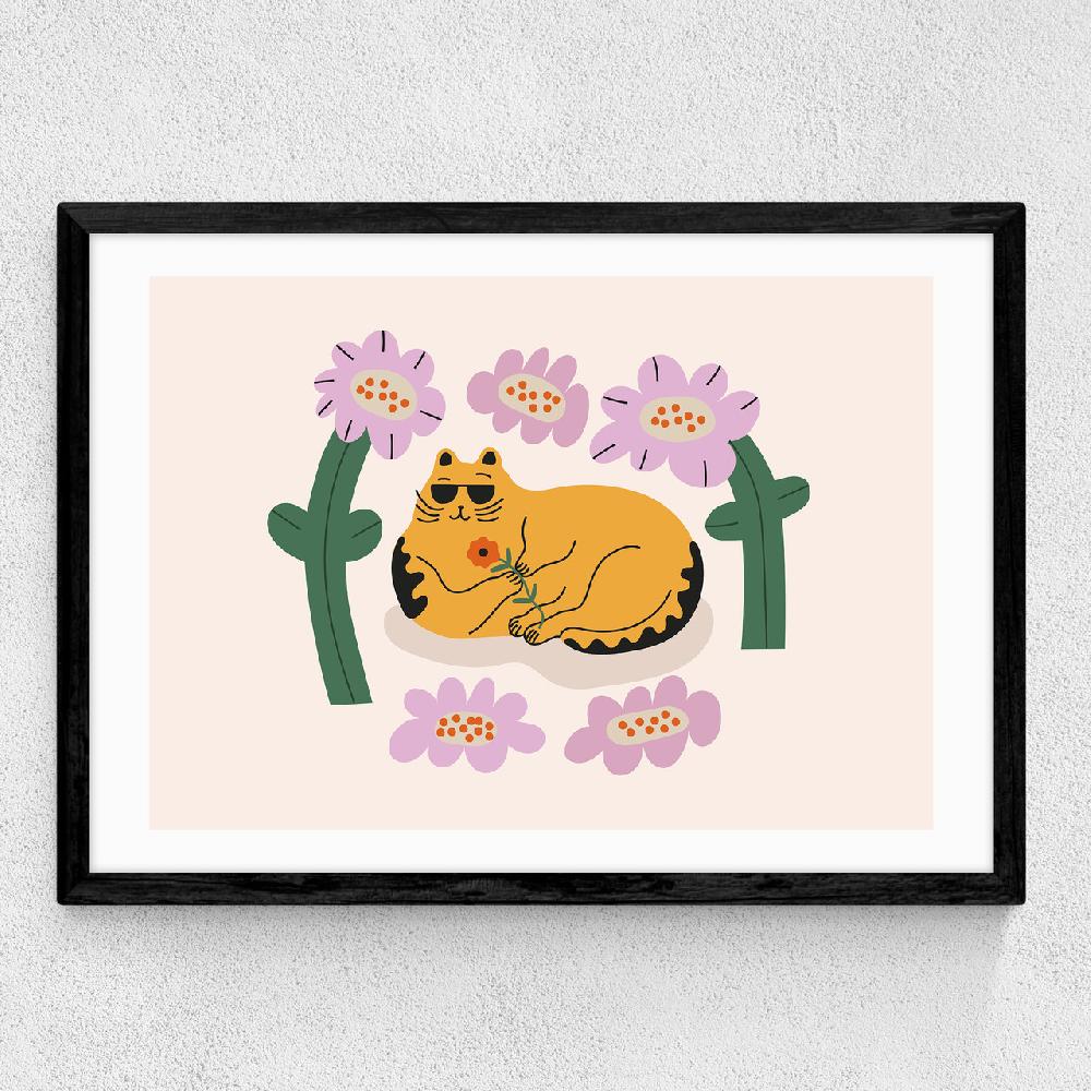 East End Prints Summer Cat