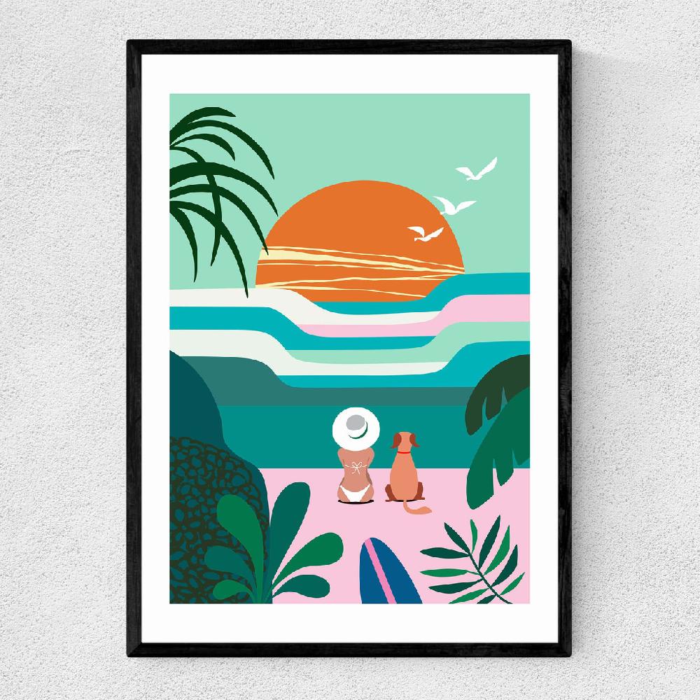 east end prints Sun Flock