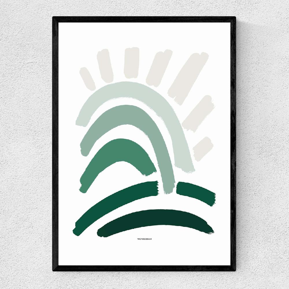 east end prints Sun Rays Green