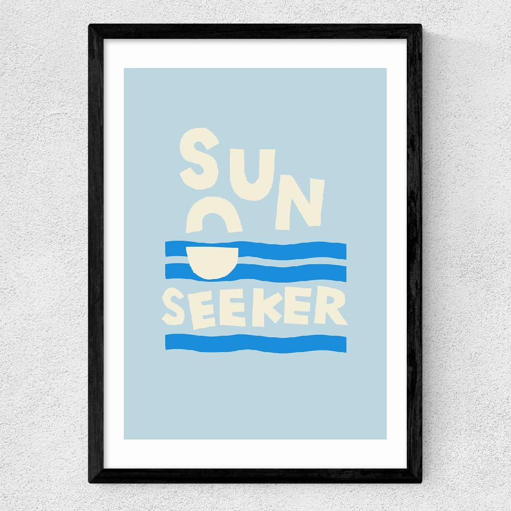 East End Prints Sun Seeker Blue