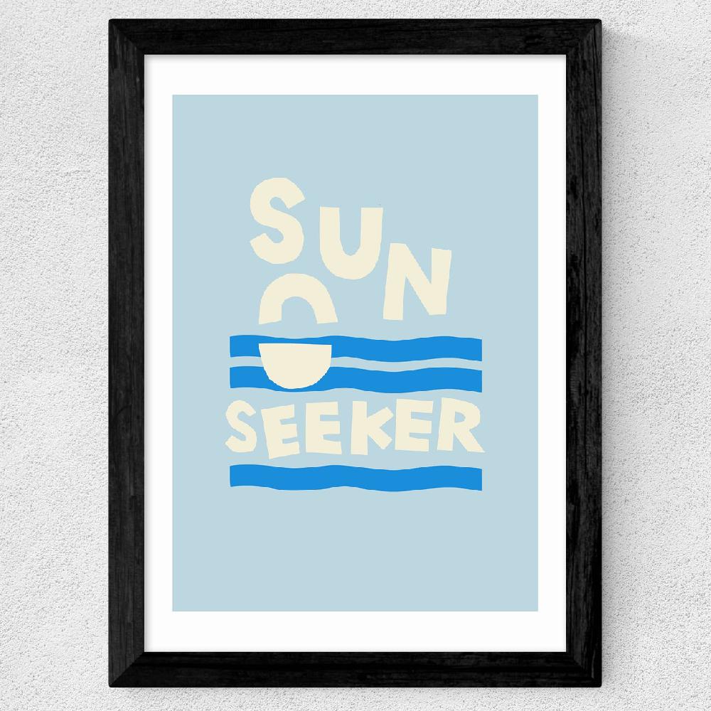 East End Prints Sun Seeker Blue