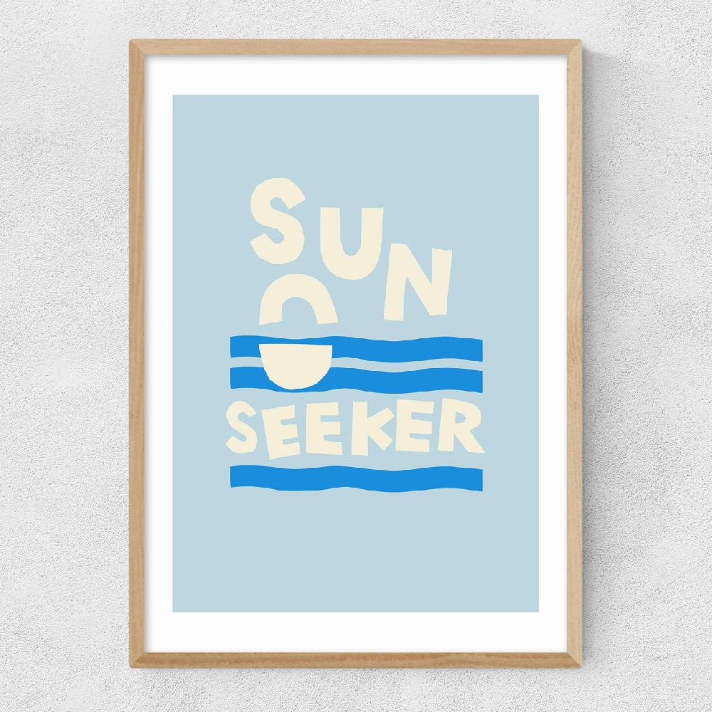 East End Prints Sun Seeker Blue