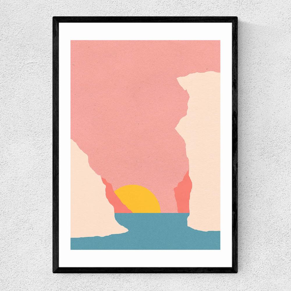 east end prints Sunset in Crete