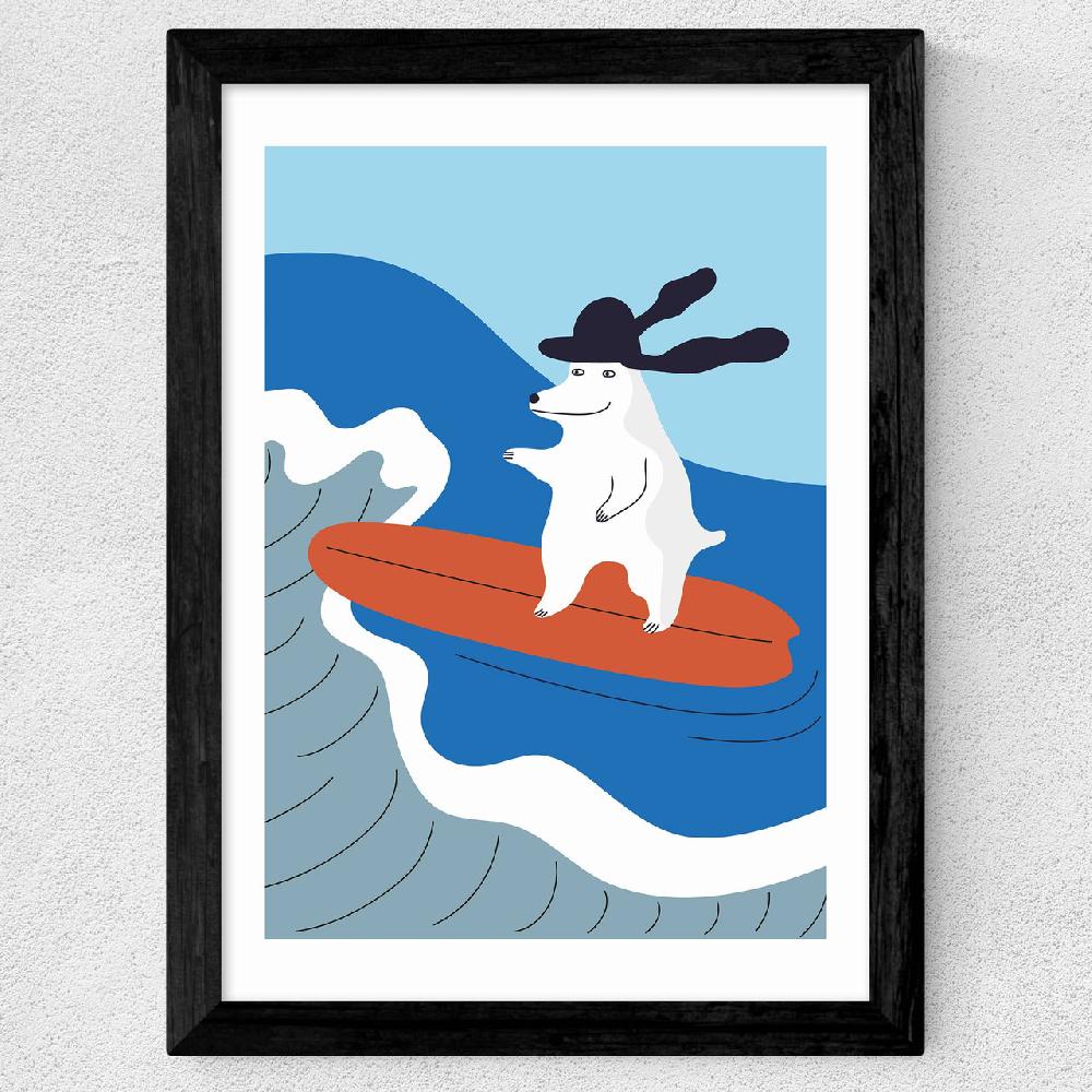 East End Prints Surfing Dog Watersports