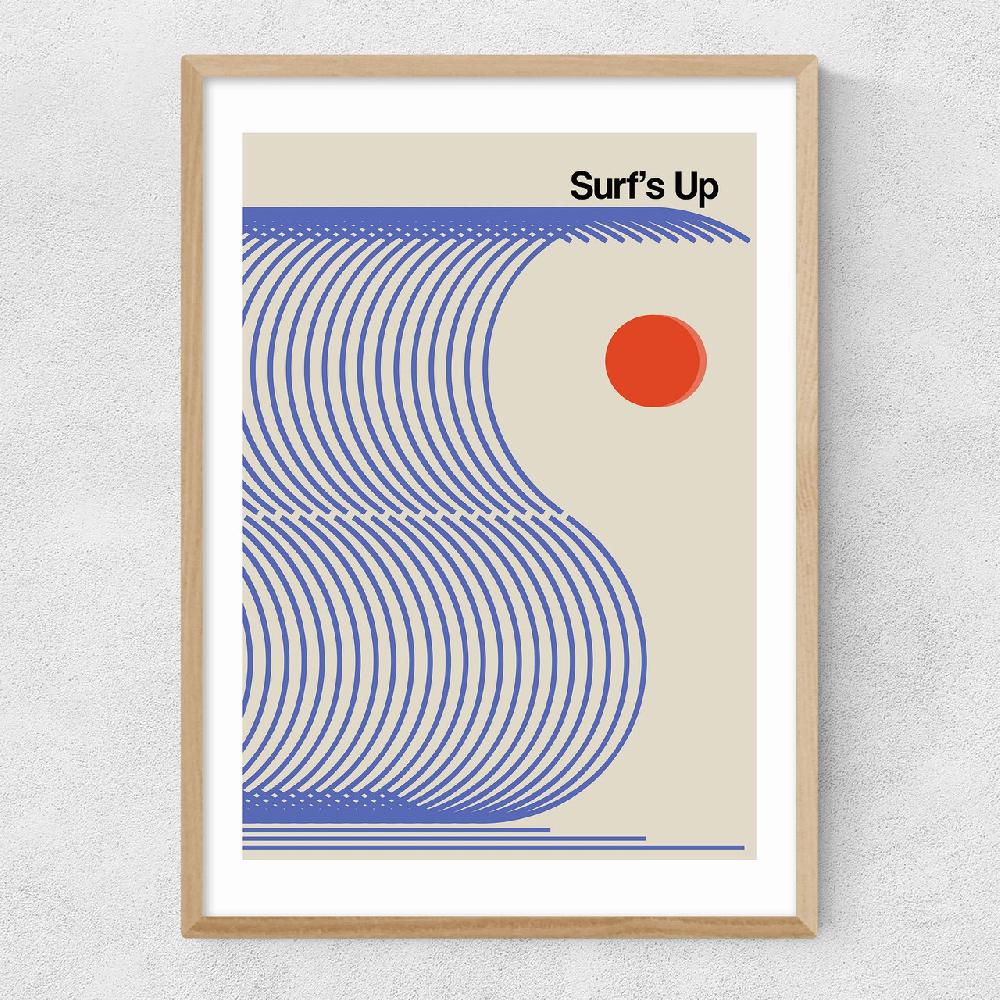 East End Prints Surfs Up (Blue)